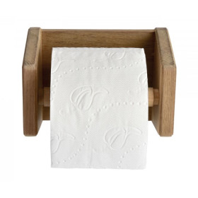 Support papier toilette teck ARC - accessoire sanitaire bateau, camping-car et van - côté