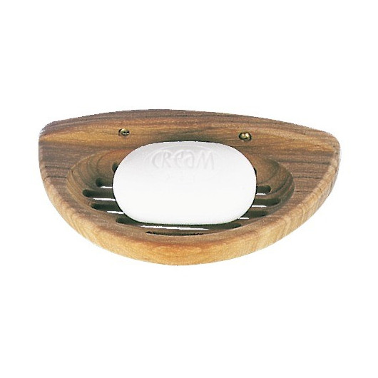 Porte-savon teck coquille ARC - accessoire salle de bain bateau, fourgon et van - visuel