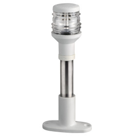 Hampe Compacte inox 20 cm feu blanc 360° Osculati | Feux de navigation pour bateau moteur ou voilier | Noir