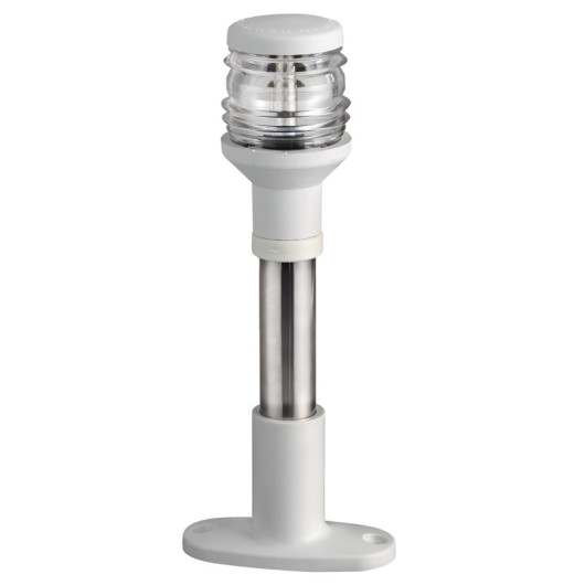 Hampe Compacte inox 20 cm feu blanc 360° Osculati | Feux de navigation pour bateau moteur ou voilier| blanc