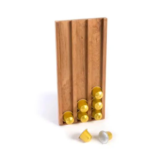 Porte-capsules en teck ARC Marine - rangement mural bateau et fourgon