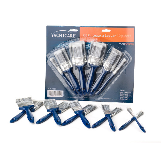 Kit pinceaux à laquer Yachtcare 5 ou 10 pièces | Outils d'application et carénages | 10 pièces