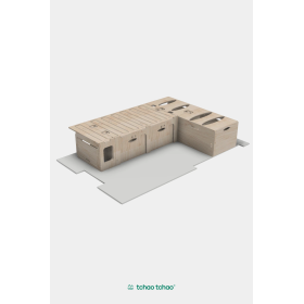 Lit peigne en L pour aménagement de van aménagé Tchao tchao | Meuble en bois pour fourgon