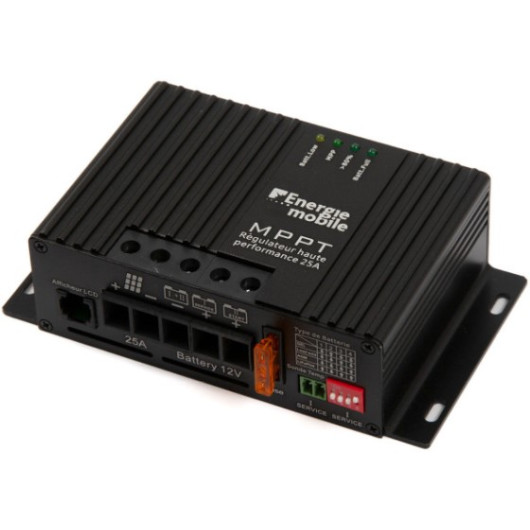 Régulateur solaire MPPT DUO 25 Energie Mobile – 12V 25A pour batterie moteur et auxiliaire bateau ou van