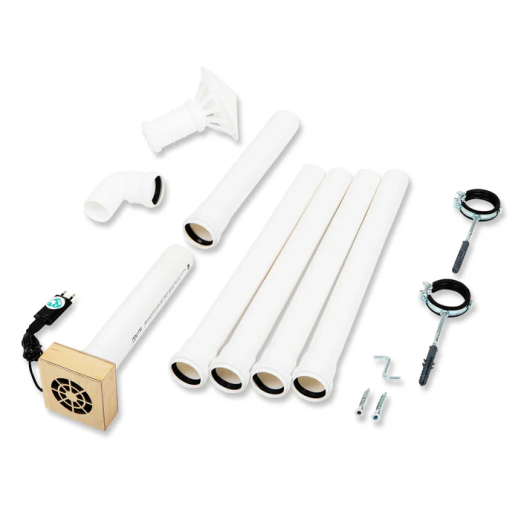 Système de ventilation électrique Trobolo - accessoire toilettes sèches van et fourgon - contenu