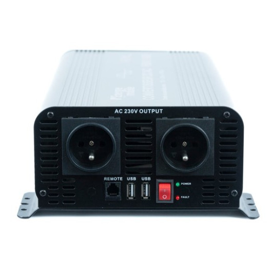 Convertisseur sinusoïdal DC-AC PSW-V2 1600 Va Energie Mobile | électricité en van, bateau, camping-car | 2 prises secteur