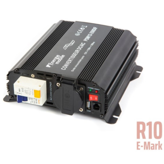 Convertisseur pur sinus PSW DIF-V2 350 Va Énergie Mobile - 12V DC vers 230V AC pour van, bateau et camping-car | certifié R10