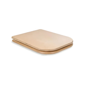 Siège de toilette avec couvercle en bois Trobolo - accessoire pour toilettes sèches - ouvert
