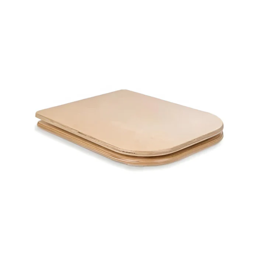 Siège de toilette avec couvercle en bois Trobolo - accessoire pour toilettes sèches - fermé
