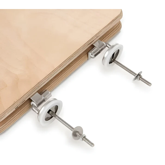 Siège de toilette avec couvercle en bois Trobolo - accessoire pour toilettes sèches - fixation
