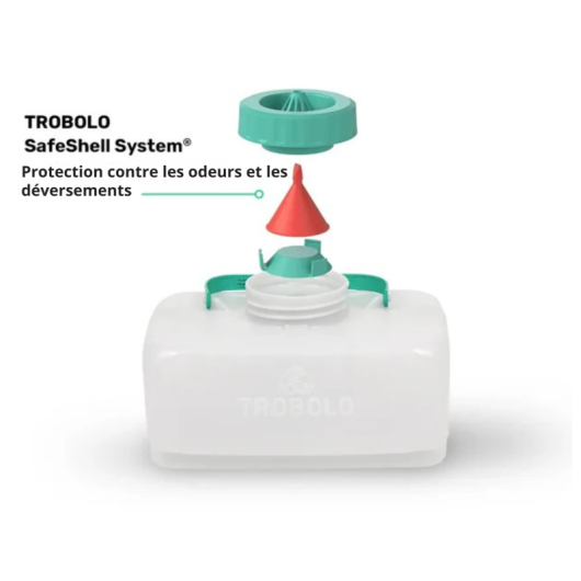 TeraBlœm Lite Trobolo - Toilettes sèches à séparation pour van et fourgon aménagé - SafeShell