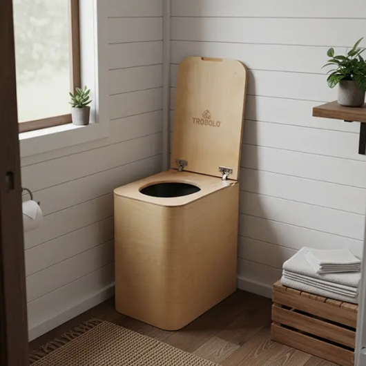 SilvaBlœm Trobolo - Toilette sèche moderne en bois pour van, fourgon et tiny house - bois