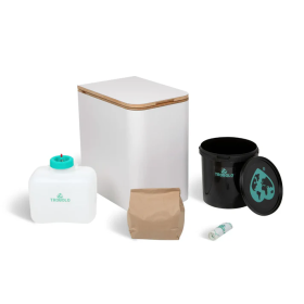 SilvaBlœm Trobolo - Toilette sèche moderne en bois pour van, fourgon et tiny house - blanc