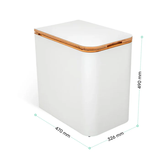 SilvaBlœm Trobolo - Toilette sèche moderne en bois pour van, fourgon et tiny house - blanc