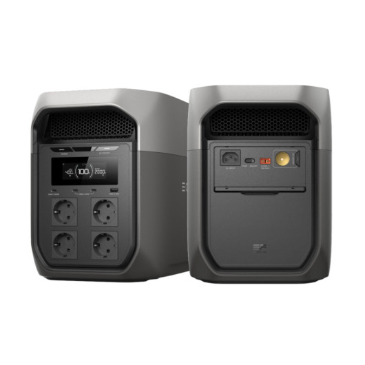 ECOFLOW Delta 3 MAX | 2048 Wh vue avant et arriere