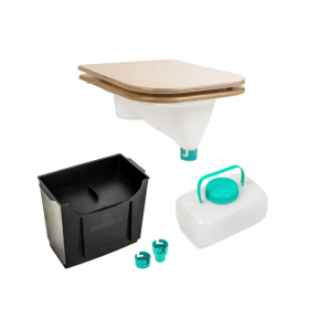 Kit DIY avec siège en bois Trobolo - Toilettes sèches à séparation pour van, fourgon