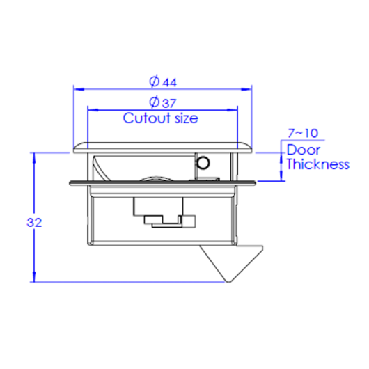 Lève-plancher petit modèle Osculati | Lève plancher et anneau cuvette inox | bateau ou camping-car dimensions