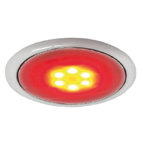 OSCULATI Plafonnier Day/night LED blanc+rouge Plafonnier Day/night LED blanc+rouge Osculati | Plafonnier et Spot bateau ou van | éclairage rouge