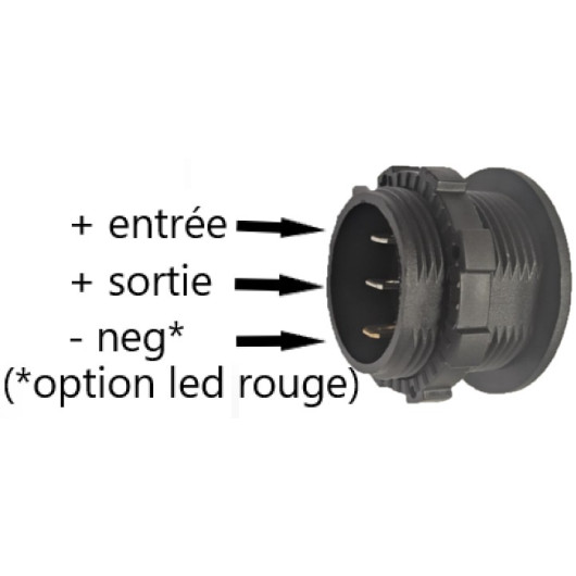 Module interrupteur 12 V CARBEST - Accessoire équipement électrique DC pour van, camping-car ou bateau : connexion électrique