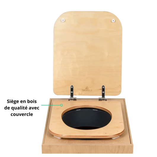 TeraBlœm Plus Trobolo - Toilettes sèches à séparation pour van et fourgon aménagé - bois