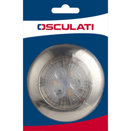 Plafonnier LED en inox sans encastrement Osculati | Plafonnier et Spot de bateau ou véhicule aménagé | emballage