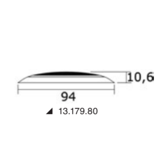 Plafonnier LED en inox sans encastrement Osculati | Plafonnier et Spot de bateau ou véhicule aménagé | dimensions moyen modèle