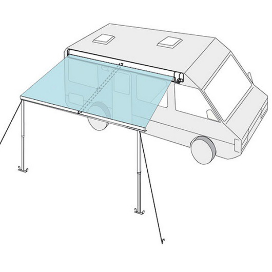 Rafter Pro FIAMMA | Barre de tension pour store latéral camping-car, caravane et fourgon aménagé | mise en place idéale