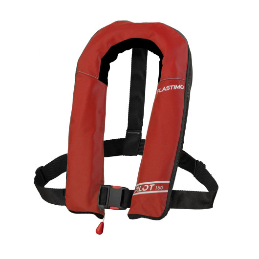 Gilet gonflable Plastimo Pilot 180 à déclenchement manuel | Gilet gonflable | Rouge
