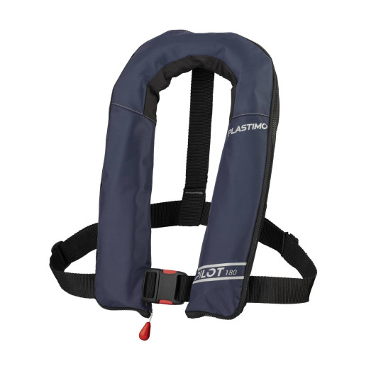 Gilet gonflable Plastimo Pilot 180 à déclenchement automatique | Gilet gonflable | Bleu marine sans harnais