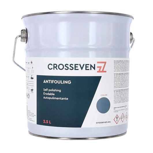 Antifouling Crosseven matrice érodable de 2,5 L | Peinture antisalissure | Gris