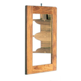 Miroir ARC Marine 275x375 mm en teck pour salle de bain bateau ou van