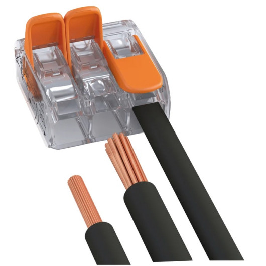 Connecteur Wago 221-415 - 2 à 5 entrées 4 mm² | Cosse rapide pour bateau, van et fourgon aménagé | 3 voies