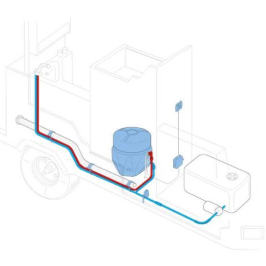 Boiler Elektro Truma | chauffe-eau 230V - 14 L pour van, camping-car et bateau | schéma