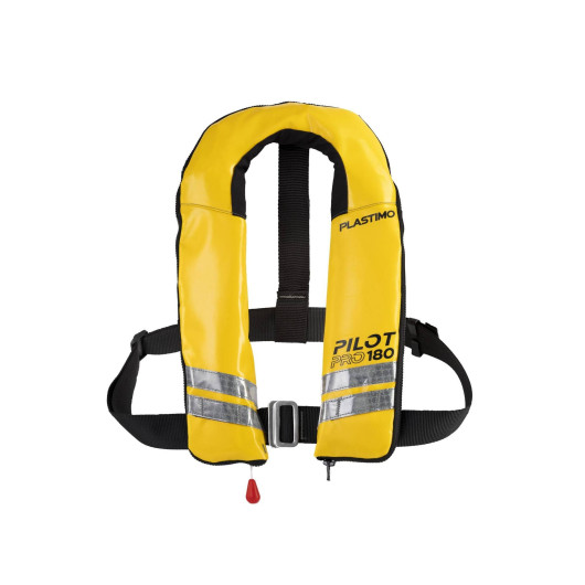 Gilet gonflable Plastimo Pilot Pro 180 à déclenchement automatique | Gilet gonflable | Jaune sans harnais