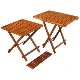 Table en teck Southampton Arc Marine - plateau caillebotis pliable bateau et van
