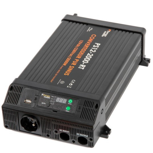 Convertisseur sinusoïdal 12V/230V 2000W PS RT - Relais transfert + ignition pour van & bateau