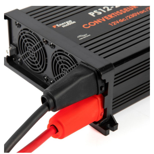 Convertisseur sinusoïdal 12V/230V 2000W PS RT - Relais transfert + ignition pour van & bateau | protections connexions fournies