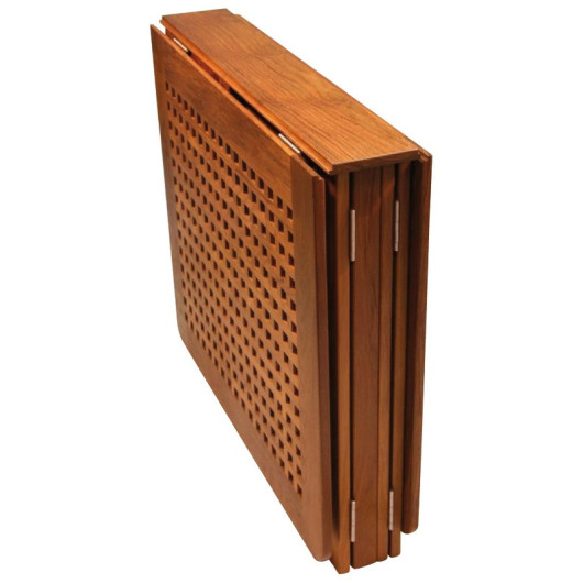Table pliante avec pieds à compas Arc Marine - mobilier en teck pour bateau