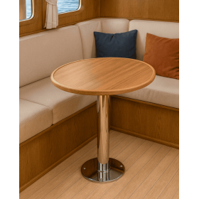 Plateau de table Ø 80 cm Arc Marine - mobilier en teck pour voilier, catamaran