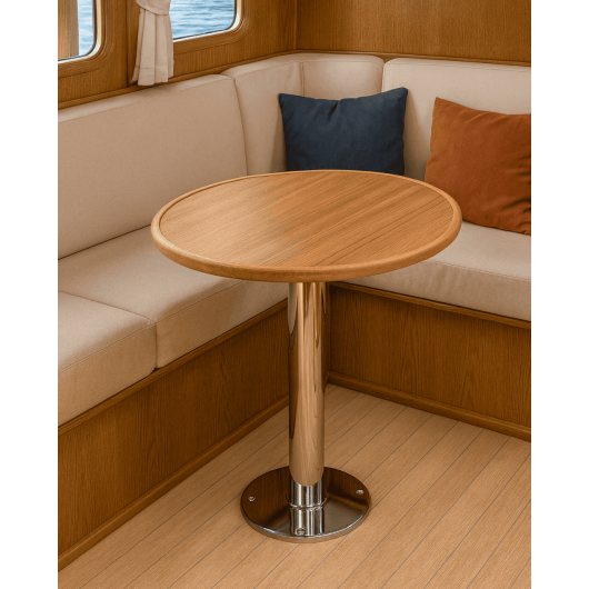 Plateau de table Ø 80 cm Arc Marine - mobilier en teck pour voilier, catamaran
