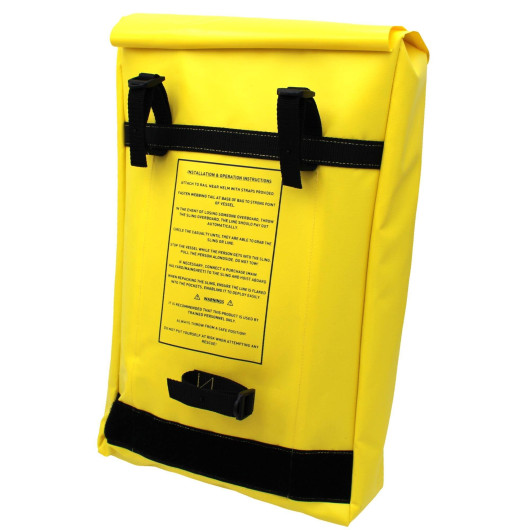 Système de récupération Plastimo MOB Rescue Sling de 36 m | Bouée, engin flottant et perche IOR | Sac jaune attache