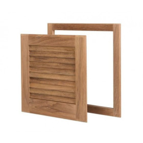 Porte à persiennes en teck Arc Marine - ventilation pour bateau, van ou camping-car