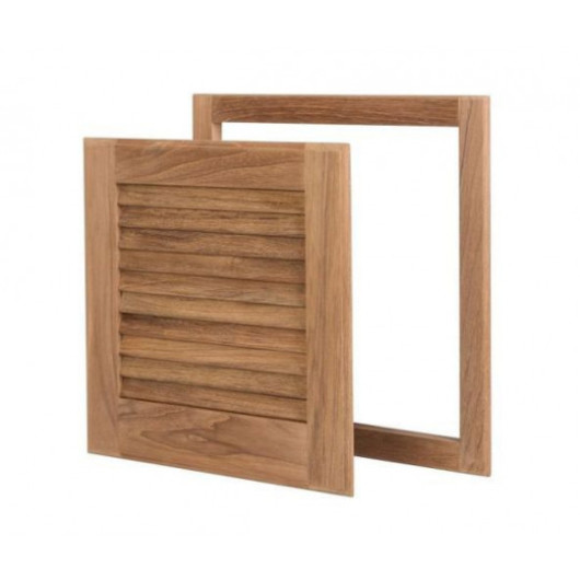 Porte à persiennes en teck Arc Marine - ventilation pour bateau, van ou camping-car