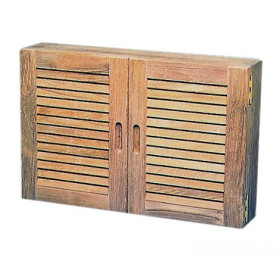 Armoire en teck Arc Marine - 2 portes à persienne pour cuisine et salle de bain bateau