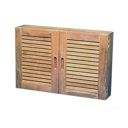 Armoire en teck Arc Marine - 2 portes à persienne pour cuisine et salle de bain bateau