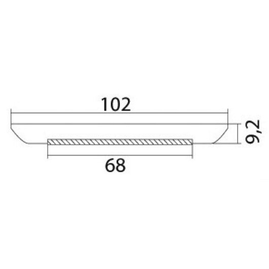 Plafonnier LED Luna Osculati - Éclairage 12 V étanche IP65 pour bateau et camping-car - schéma