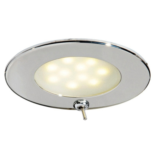 Plafonnier LED Atria Osculati - éclairage encastré 12/24 V pour bateau, van et camping-car - avec interrupteur