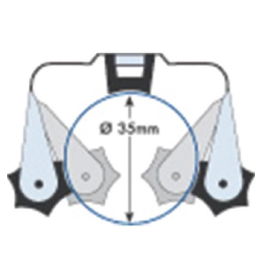 Fixe-balai acier zingué D35 Decmo | Support balai pour caravane, camping-car ou mobil-home | dimensions