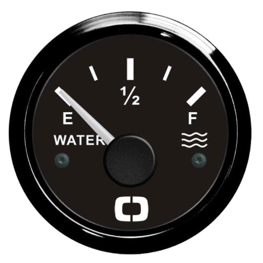 Jauge/indicateur niveau eau à aiguille de bateau, camping-car OSCULATI noir
