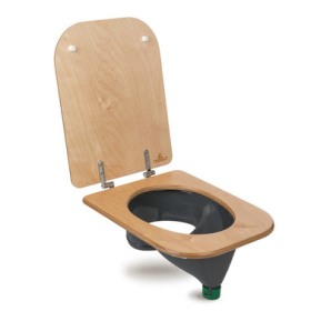 Kit DIY avec siège en bois Trobolo - Toilettes sèches à séparation pour van, fourgon